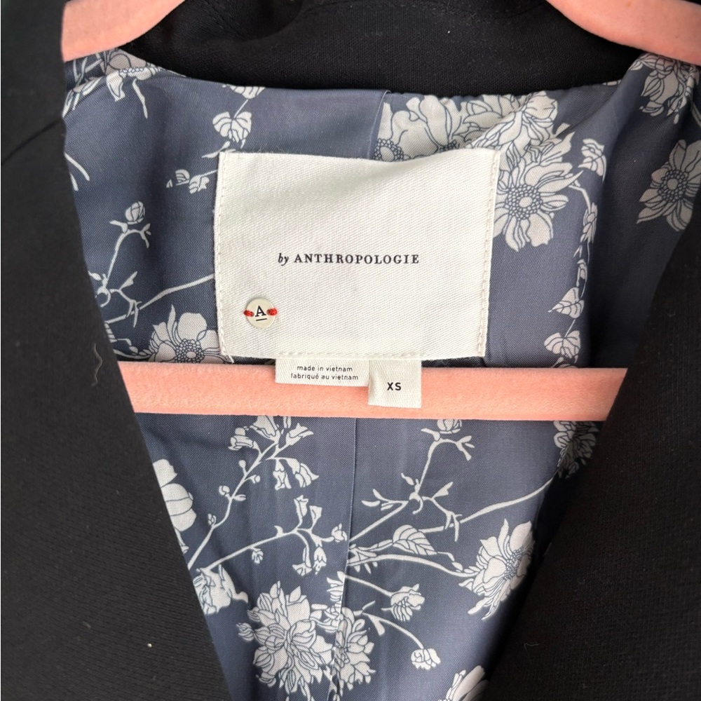 Anthropologie Black Sheer Long Sleeve Dress - Picture 2 of 2